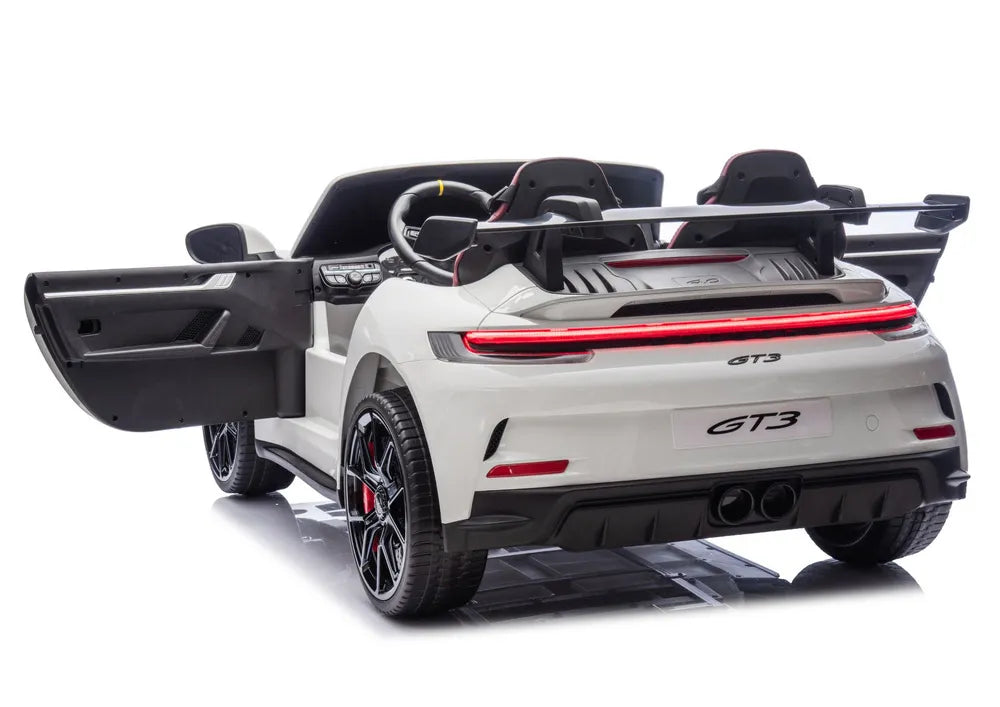 Vaikiškas elektromobilis Porsche GT3, 24 V, iki 50 kg, baltas