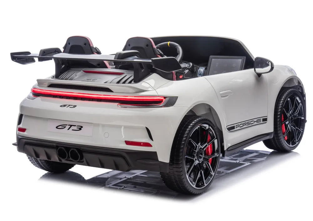 Vaikiškas elektromobilis Porsche GT3, 24 V, iki 50 kg, baltas