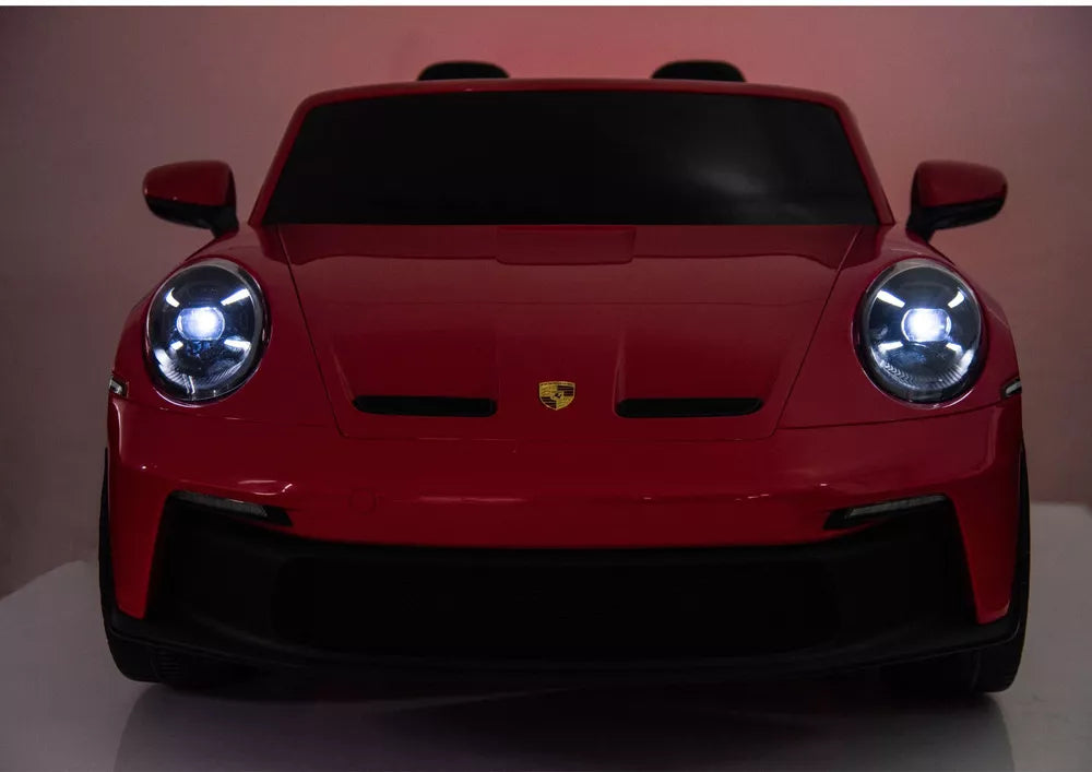 Vaikiškas elektromobilis Porsche GT3, 24 V, su LED žibintais, raudonas