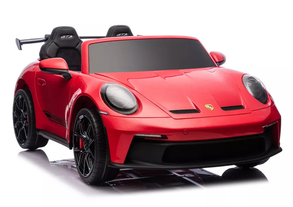 Vaikiškas elektromobilis Porsche GT3, 24 V, su LED žibintais, raudonas