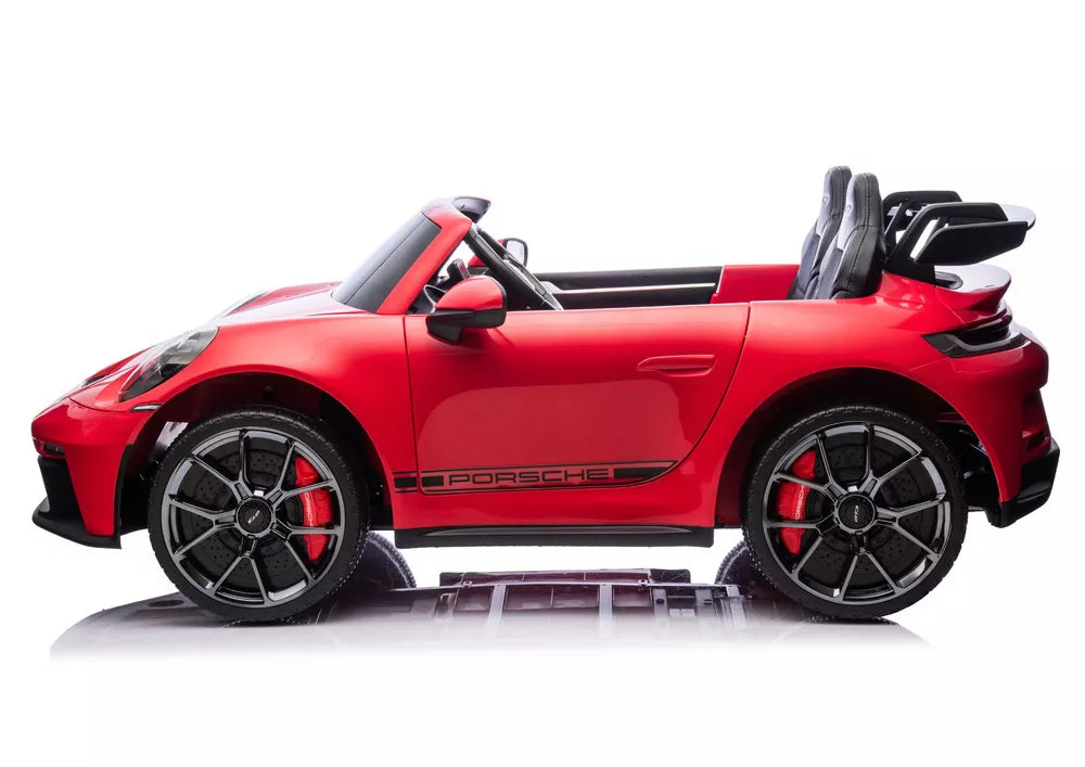 Vaikiškas elektromobilis Porsche GT3, 24 V, su LED žibintais, raudonas