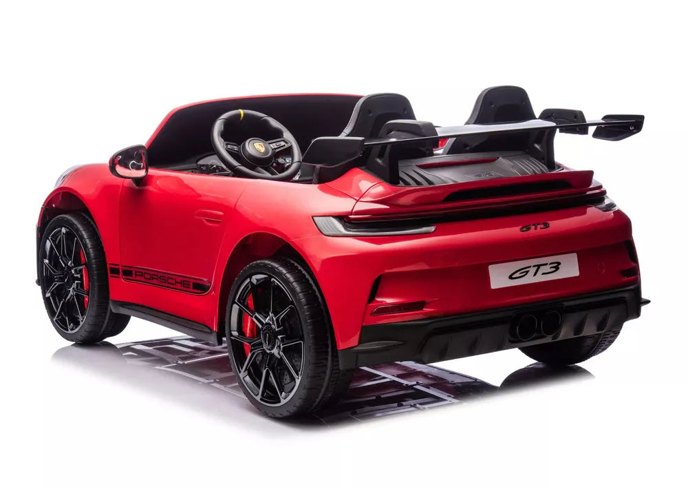 Vaikiškas elektromobilis Porsche GT3, 24 V, su LED žibintais, raudonas