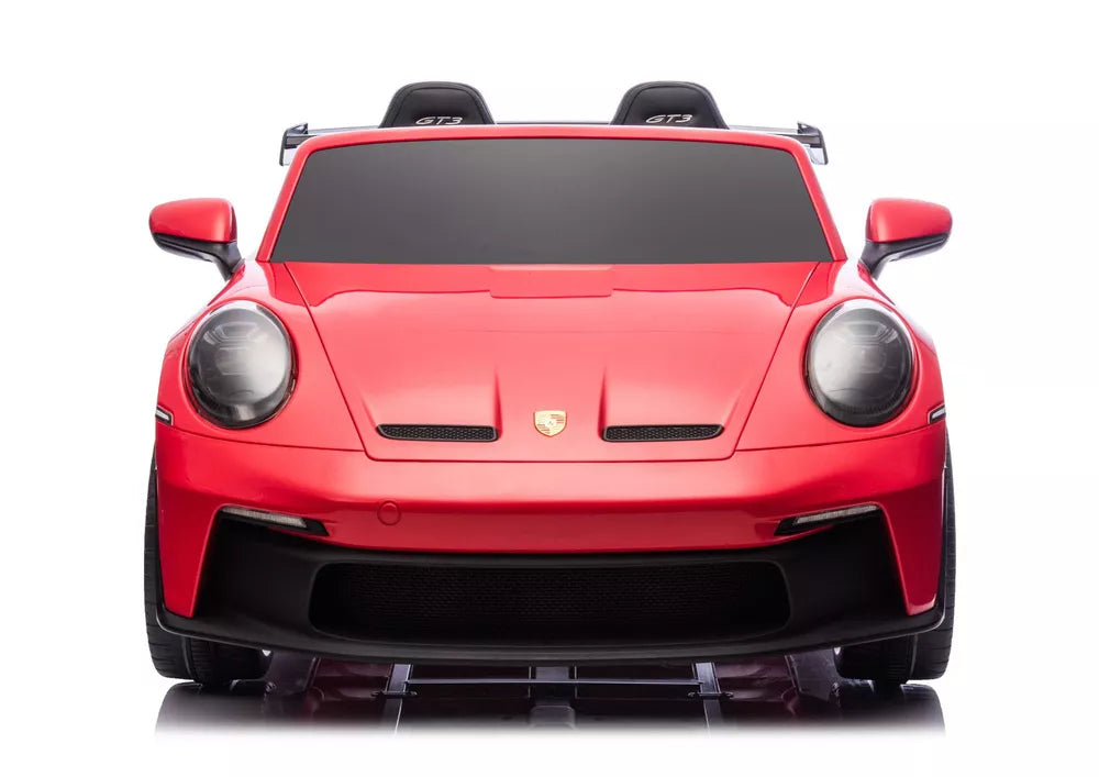Vaikiškas elektromobilis Porsche GT3, 24 V, su LED žibintais, raudonas
