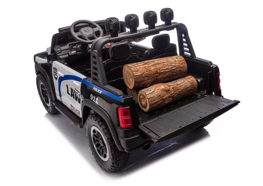 Vaikiškas elektromobilis RAM ZB629-P, 24 V, 4 × 100 W, policijos
