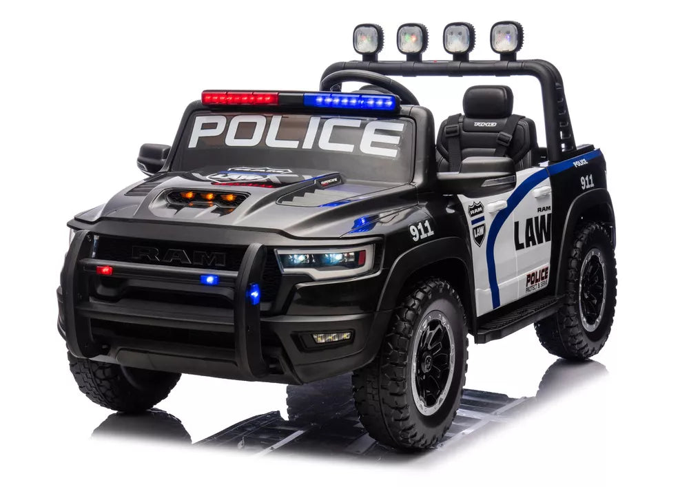 Vaikiškas elektromobilis RAM ZB629-P, 24 V, 4 × 100 W, policijos