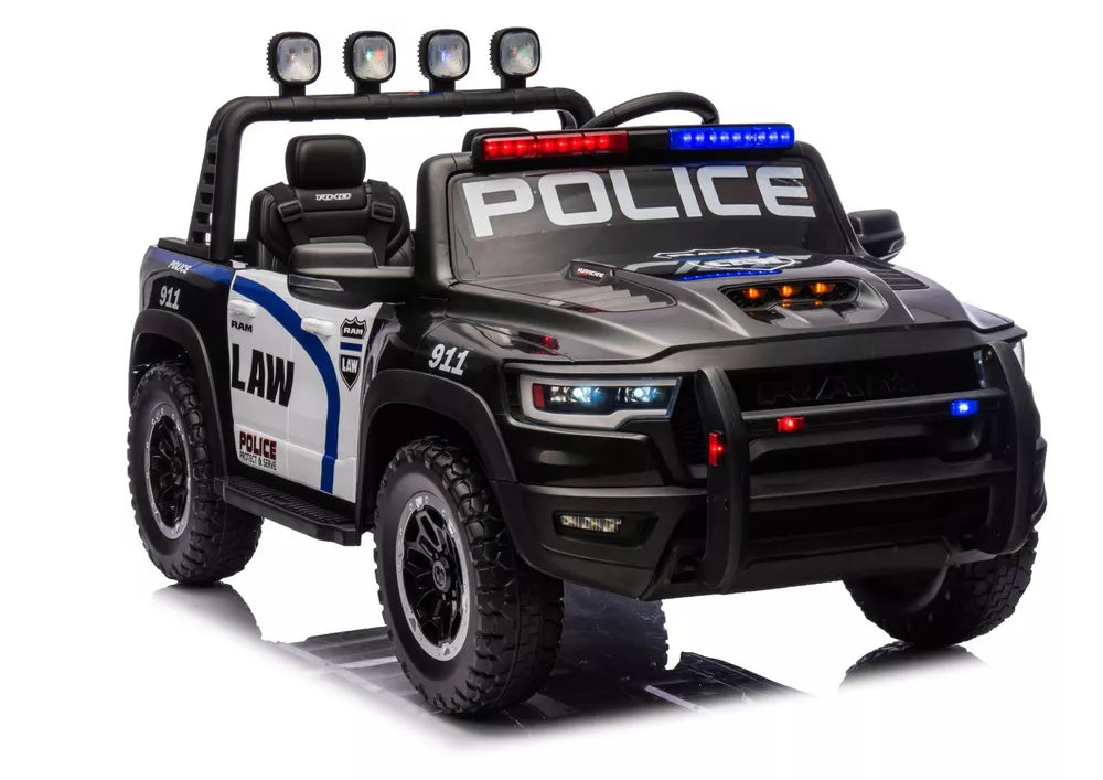 Vaikiškas elektromobilis RAM ZB629-P, 24 V, 4 × 100 W, policijos