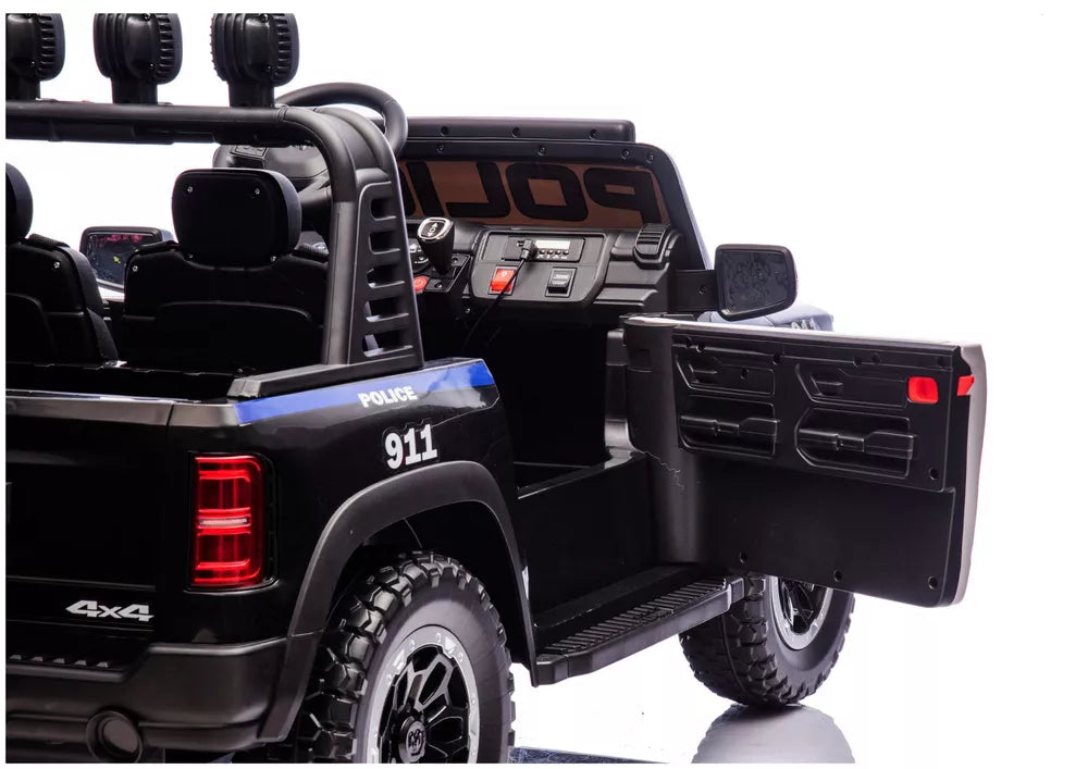 Vaikiškas elektromobilis RAM ZB629-P, 24 V, 4 × 100 W, policijos