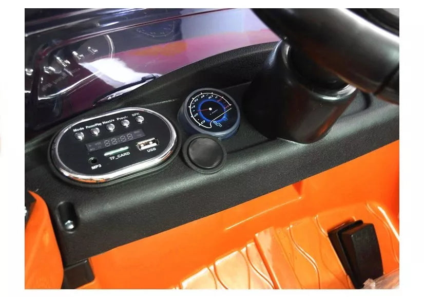 Vaikiškas elektromobilis Range Rover Sport, 12 V, oranžinis