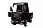 Vaikiškas elektromobilis Scania 500R, 24 V, 4x45 W, su minkšta eko-odos sėdyne, juodas