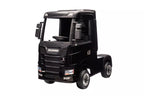 Vaikiškas elektromobilis Scania 500R, 24 V, 4x45 W, su minkšta eko-odos sėdyne, juodas