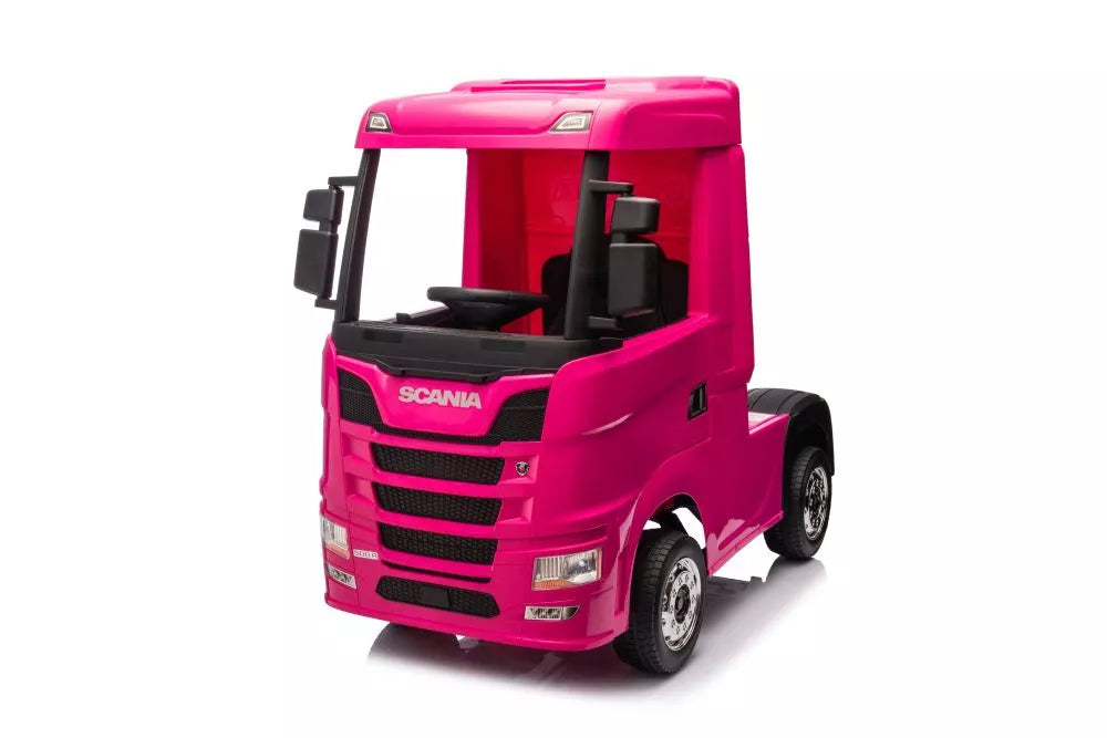 Vaikiškas elektromobilis Scania 500R, 24 V, su nuotolinio valdymo pultu, rožinis