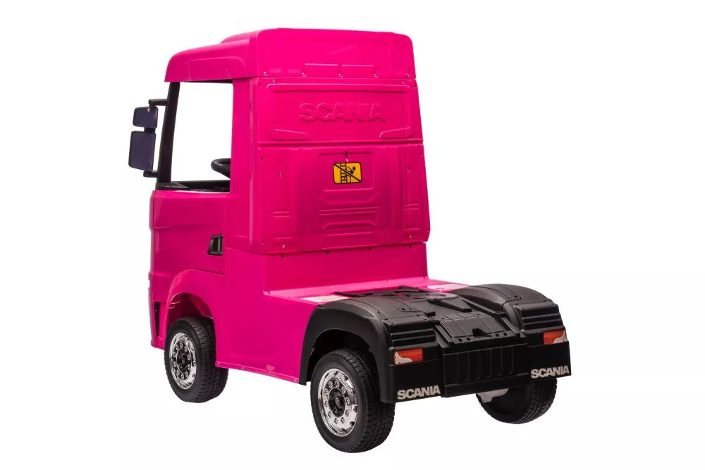 Vaikiškas elektromobilis Scania 500R, 24 V, su nuotolinio valdymo pultu, rožinis