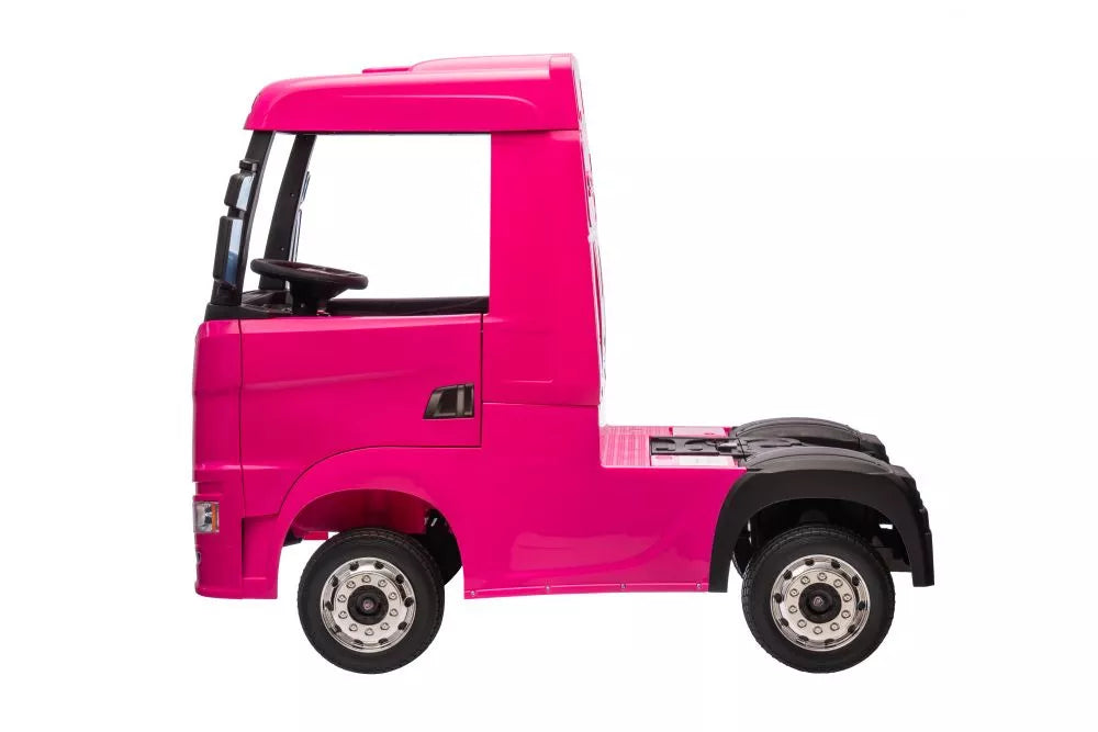 Vaikiškas elektromobilis Scania 500R, 24 V, su nuotolinio valdymo pultu, rožinis