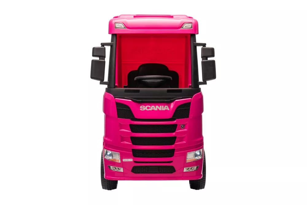 Vaikiškas elektromobilis Scania 500R, 24 V, su nuotolinio valdymo pultu, rožinis