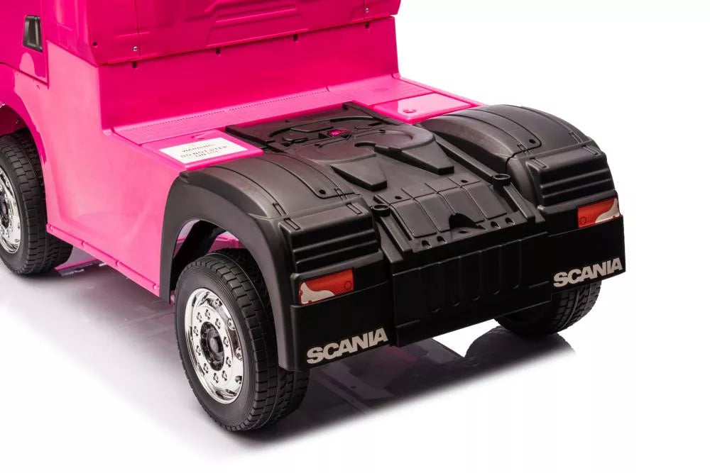 Vaikiškas elektromobilis Scania 500R, 24 V, su nuotolinio valdymo pultu, rožinis