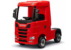 Vaikiškas elektromobilis Scania 500R, 24V, su nuotolinio valdymo pultu, raudonas