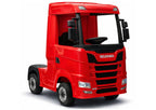 Vaikiškas elektromobilis Scania 500R, 24V, su nuotolinio valdymo pultu, raudonas