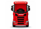 Vaikiškas elektromobilis Scania 500R, 24V, su nuotolinio valdymo pultu, raudonas