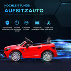 Vaikiškas elektromobilis su LED žibintais, saugos diržu, 3–5 km/h, 3–6 metų, raudonas