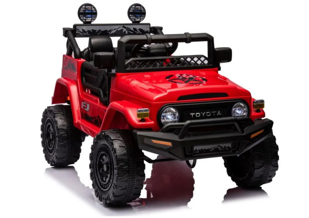 Vaikiškas elektromobilis Toyota FJ, 12V, 4x45W, su nuotolinio valdymo pultu, raudonas