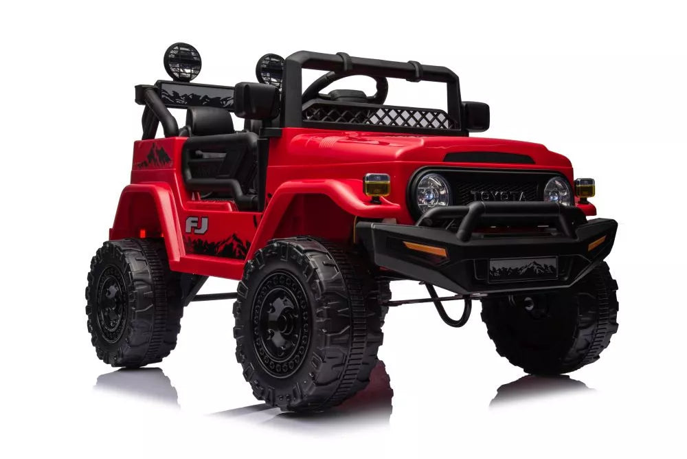 Vaikiškas elektromobilis Toyota FJ, 12V, 4x45W, su nuotolinio valdymo pultu, raudonas
