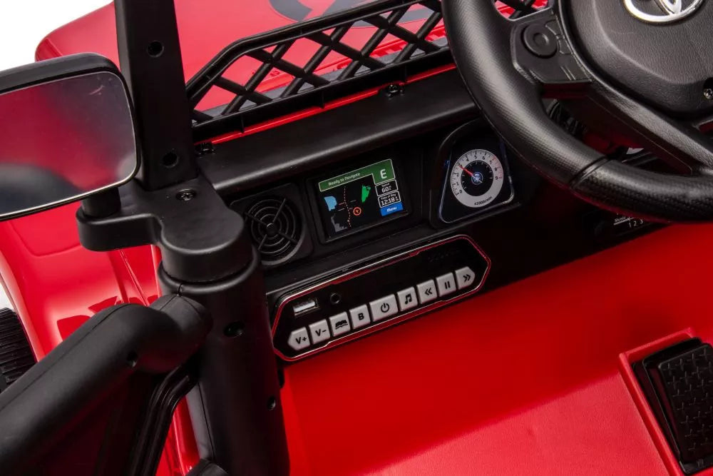 Vaikiškas elektromobilis Toyota FJ, 12V, 4x45W, su nuotolinio valdymo pultu, raudonas