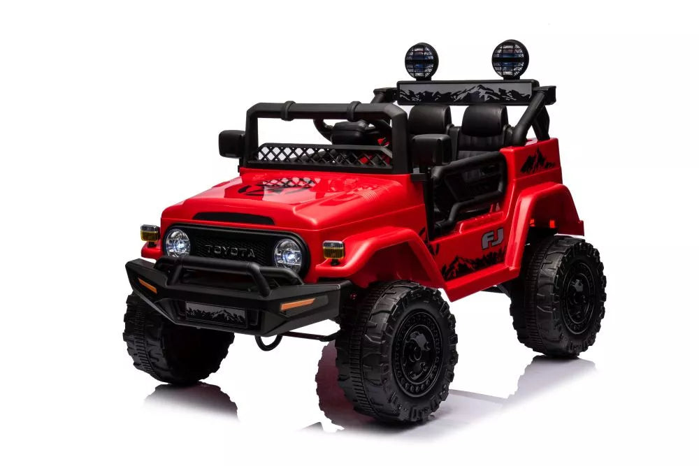 Vaikiškas elektromobilis Toyota FJ, 12V, 4x45W, su nuotolinio valdymo pultu, raudonas