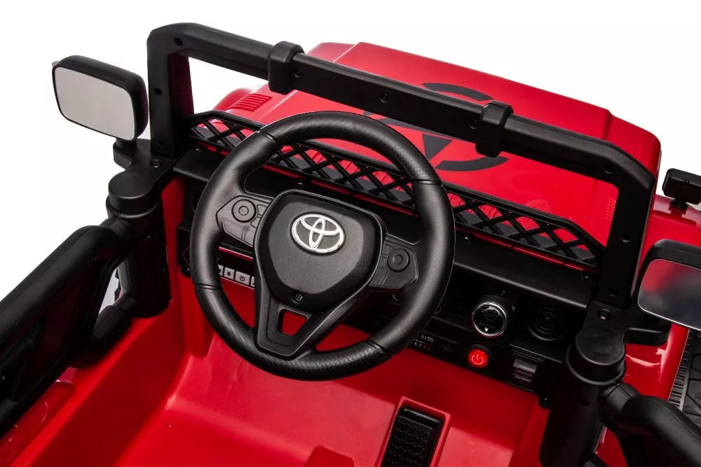 Vaikiškas elektromobilis Toyota FJ, 12V, 4x45W, su nuotolinio valdymo pultu, raudonas