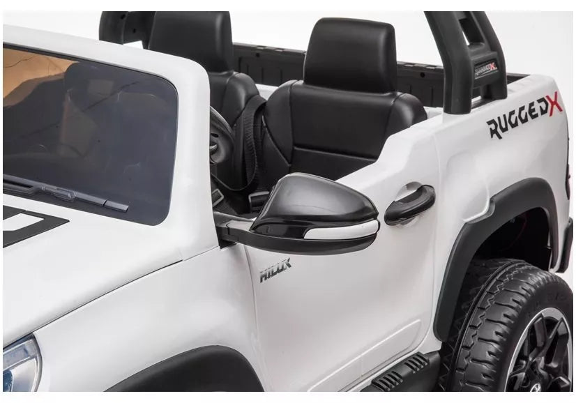 Vaikiškas elektromobilis Toyota Hilux, 12 V, 4 × 45 W, baltas
