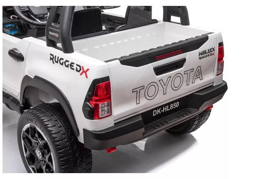 Vaikiškas elektromobilis Toyota Hilux, 12 V, 4 × 45 W, baltas