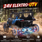 Vaikiškas elektromobilis UTV, 24 V, 2 × 120 W, 2 vietų
