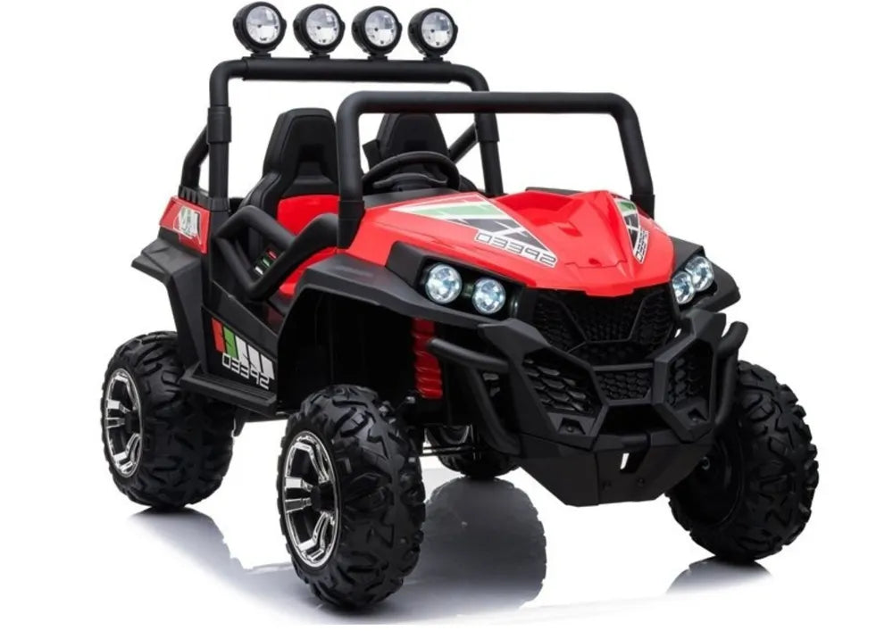 Vaikiškas elektromobilis UTV, 24 V, 4x45W, su 2 sėdynėmis, raudonas