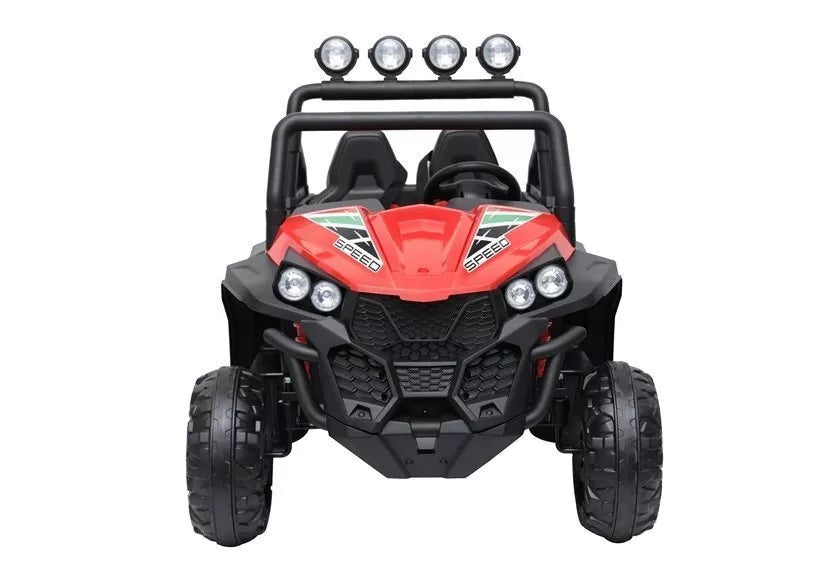 Vaikiškas elektromobilis UTV, 24 V, 4x45W, su 2 sėdynėmis, raudonas