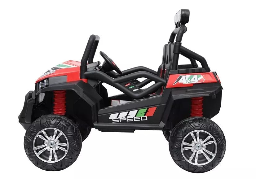 Vaikiškas elektromobilis UTV, 24 V, 4x45W, su 2 sėdynėmis, raudonas