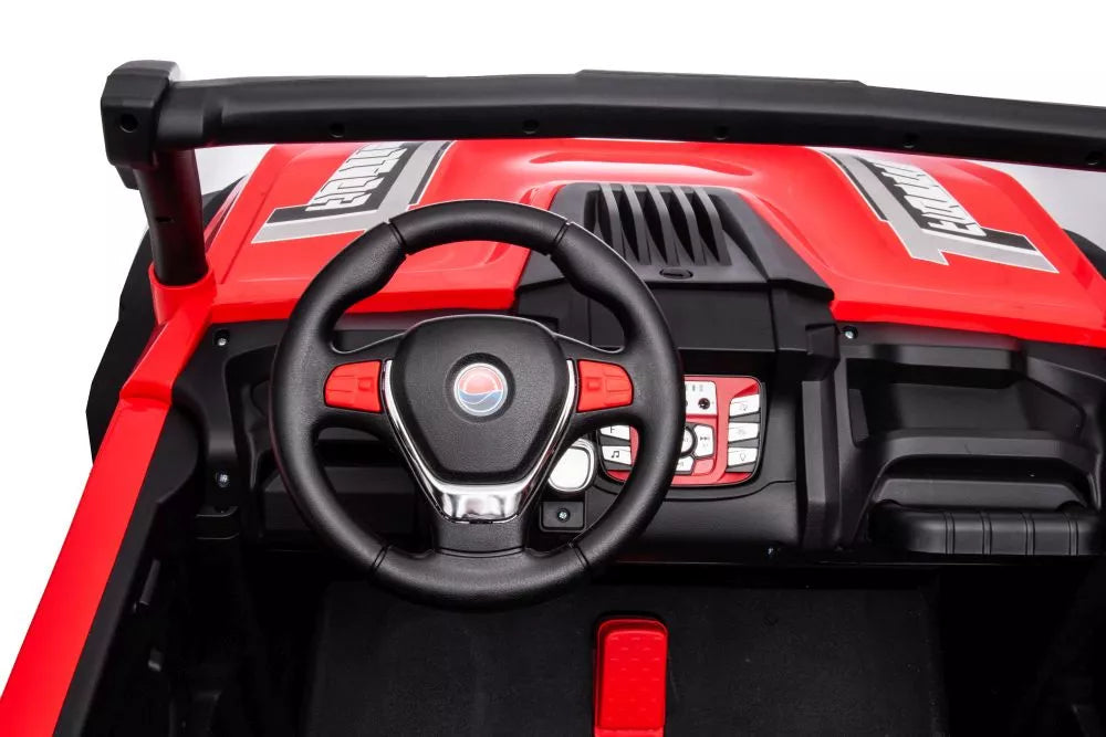 Vaikiškas elektromobilis UTV, 24 V, raudonas