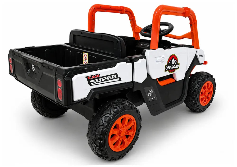 Vaikiškas elektromobilis UTV, 24V, su nuotolinio valdymo pultu, oranžinis