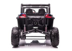 Vaikiškas elektromobilis UTV-MX, 24V, dvivietis, 4x60W, 3-8 km/h, juodas su mėlynais raštais