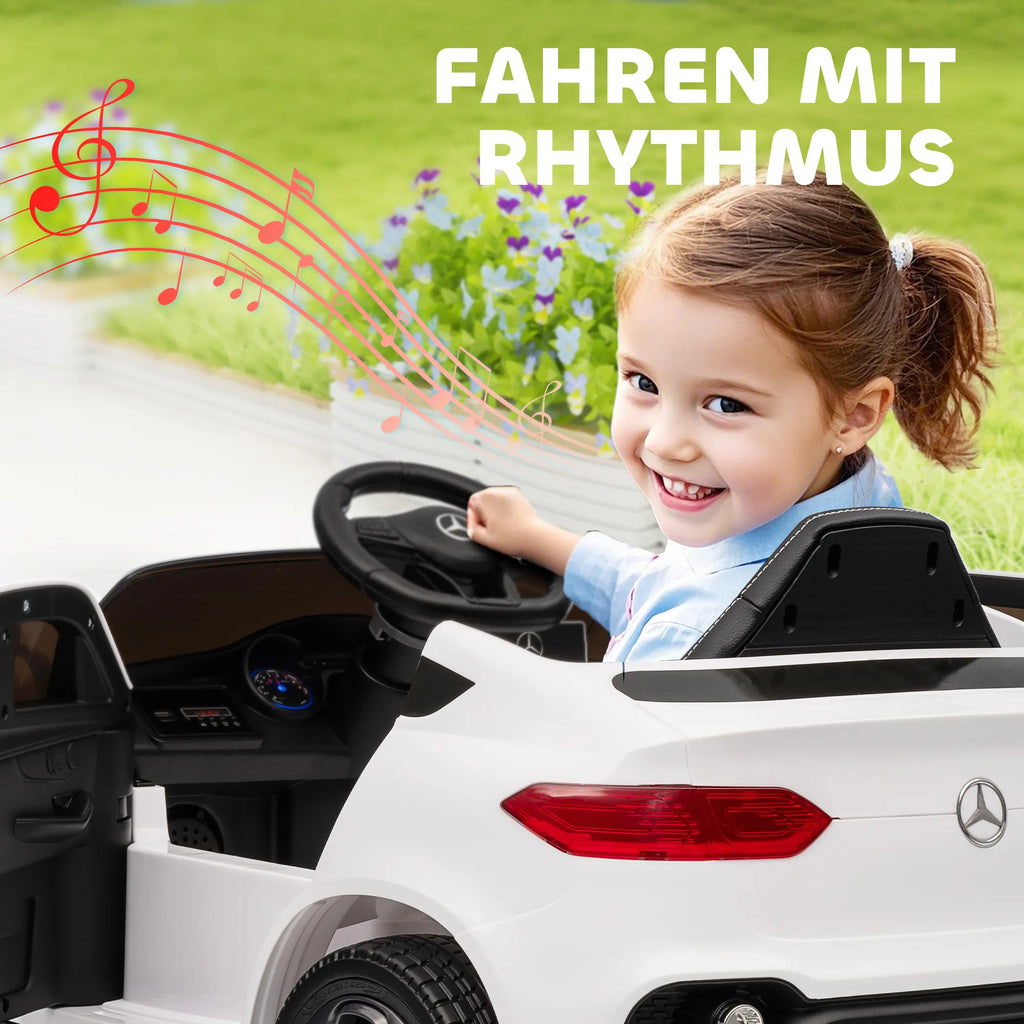 Vaikiškas elektromobilis visureigis Mercedes GLC 12V, 25 kg, baltas 3-6 metų