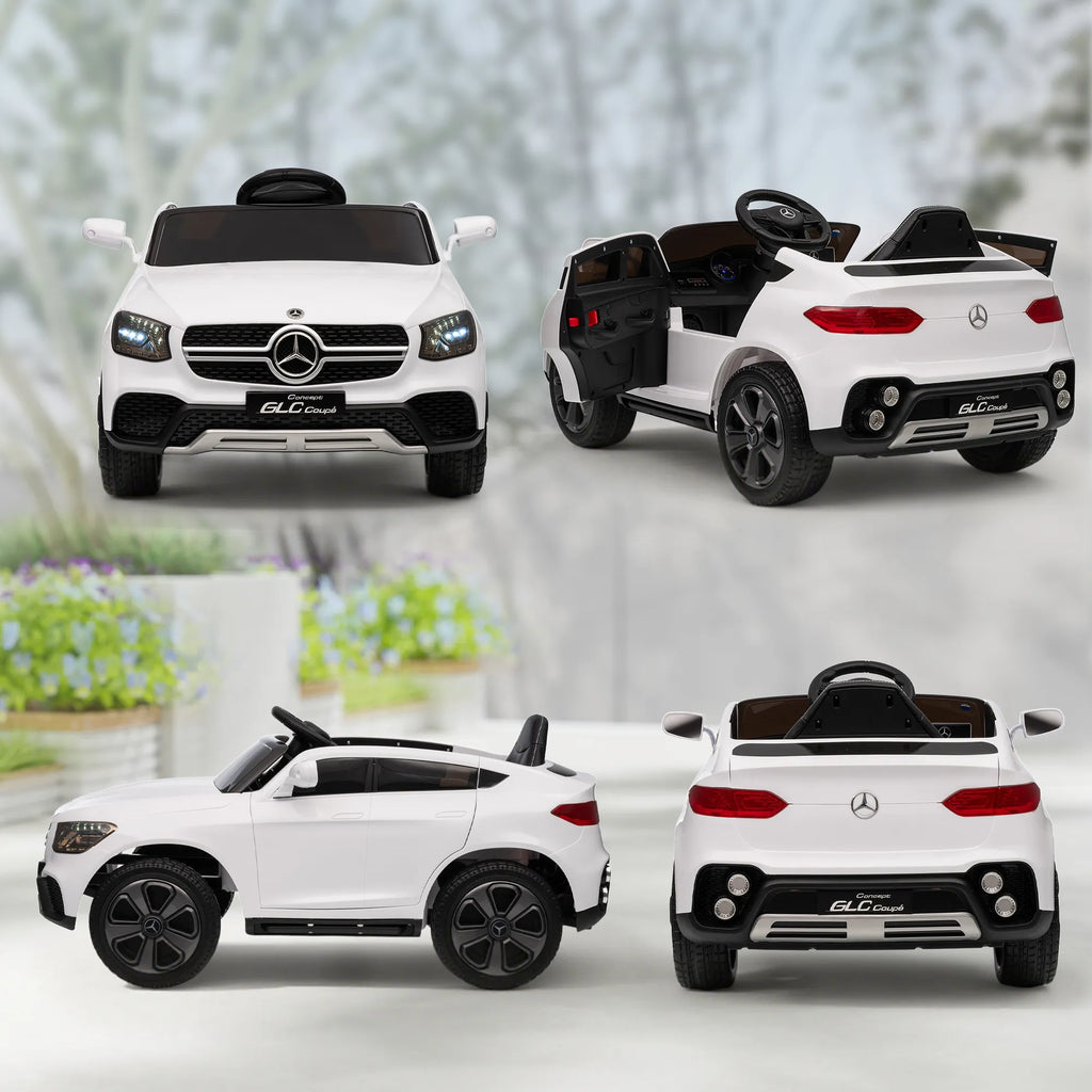 Vaikiškas elektromobilis visureigis Mercedes GLC 12V, 25 kg, baltas 3-6 metų