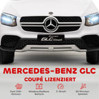 Vaikiškas elektromobilis visureigis Mercedes GLC 12V, 25 kg, baltas 3-6 metų