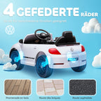 Vaikiškas elektromobilis Volkswagen VW Beetle 3-5 metų vaikams, baltas