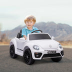 Vaikiškas elektromobilis Volkswagen VW Beetle 3-5 metų vaikams, baltas
