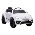 Vaikiškas elektromobilis Volkswagen VW Beetle 3-5 metų vaikams, baltas