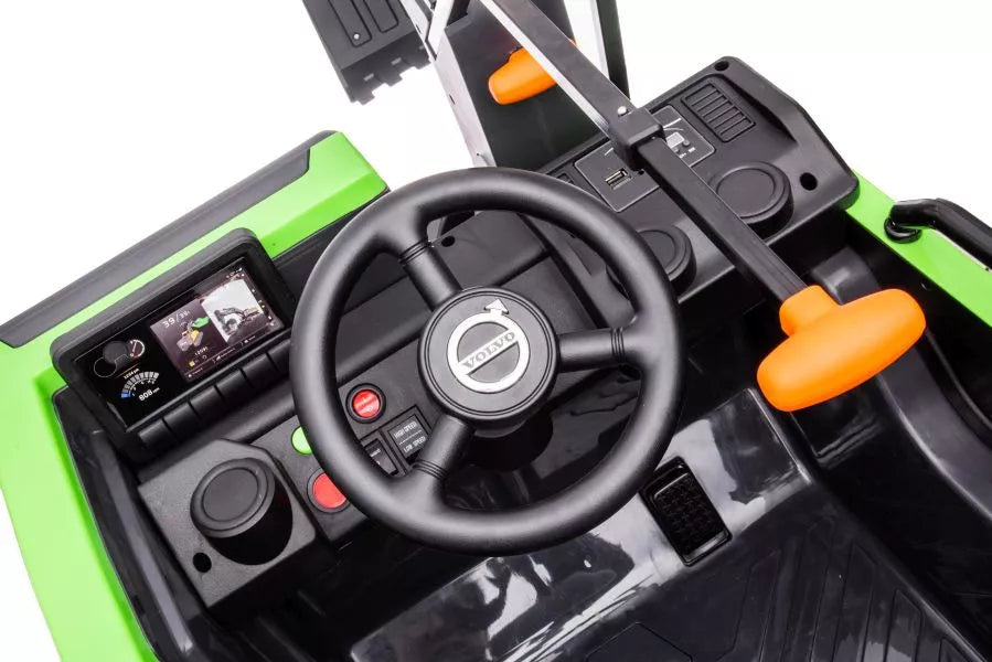 Vaikiškas elektromobilis Volvo, 24 V, 3 pavarų, baltas