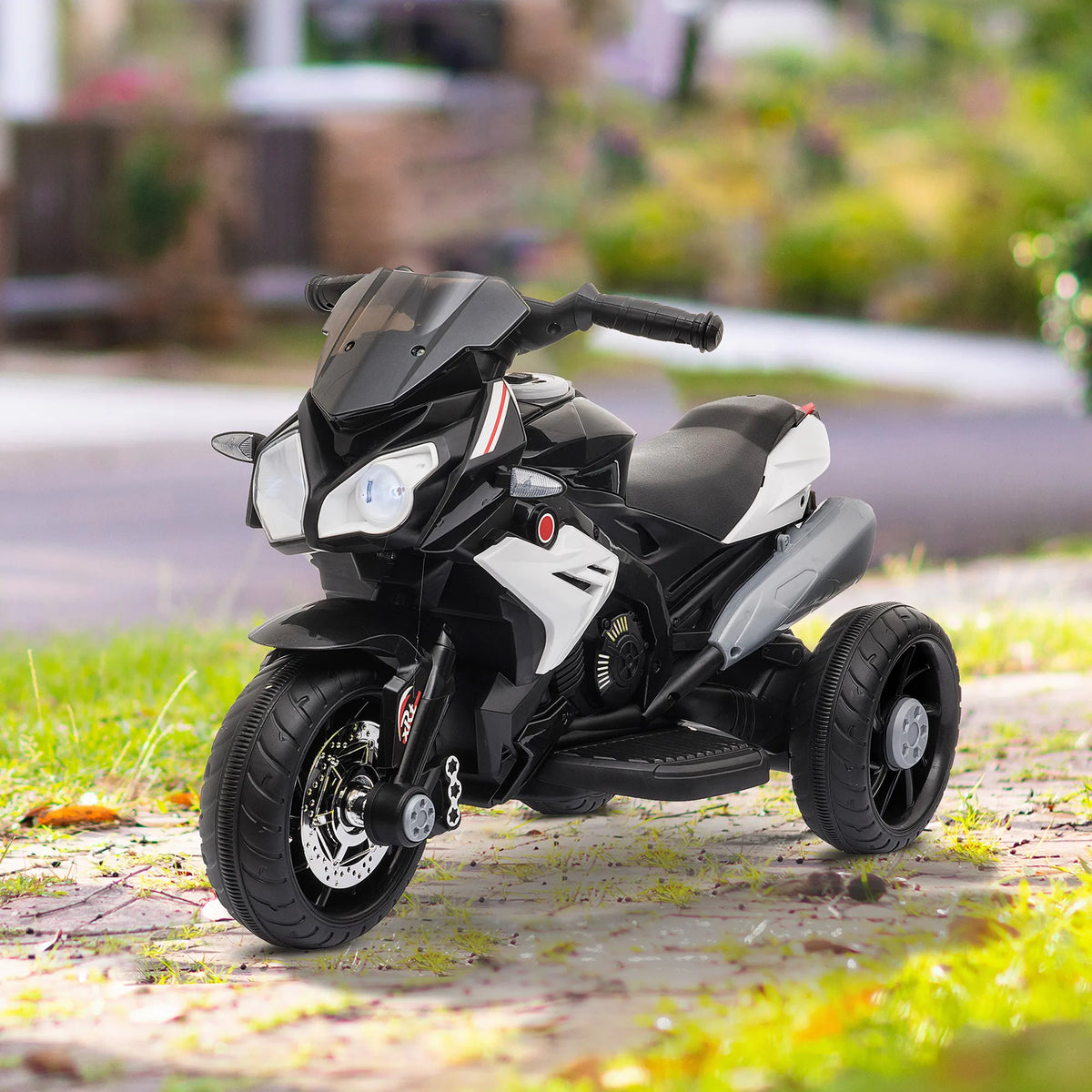 Vaikiškas elektros motociklas 3–5 metų vaikams, juodas