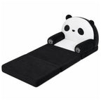 Vaikiškas fotelis-lova, panda, 2 viename, juodai baltas