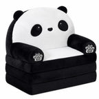 Vaikiškas fotelis-lova, panda, 2 viename, juodai baltas
