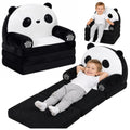 Vaikiškas fotelis-lova, panda, 2 viename, juodai baltas