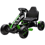 Vaikiškas gokartas su pedalais, 3–6 metų vaikams, žalias