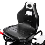 Vaikiškas gokartas su reguliuojama sėdyne, iki 50 kg, 5–12 metų vaikams, baltas
